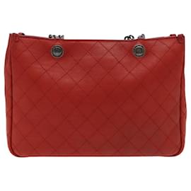 Chanel-CHANEL Matelasse Chain Boy Chanel Shoulder Bag Leather Orange CC Auth bs18169-Orange