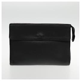 Burberry-BURBERRY Clutch Bag Leather 4Set Black Brown Auth bs18917-Brown,Black