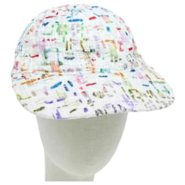 Chanel-CHANEL Cap Tweed M Multicolor CC Auth 94826A-Multiple colors