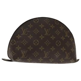 Louis Vuitton-LOUIS VUITTON Monogram Trousse Demi Ronde Cosmetic Pouch M47520 LV Auth 94328-Monogram