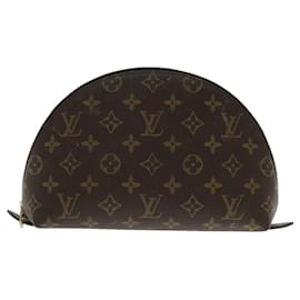 Louis Vuitton-LOUIS VUITTON Monogram Trousse Demi Ronde Cosmetic Pouch M47520 LV Auth 94328-Monogram