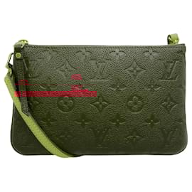 Louis Vuitton-Pochette Double Zip Empreinte Monograma Vermelha Louis Vuitton-Vermelho