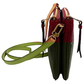 Louis Vuitton-Pochette Double Zip Empreinte Monograma Vermelha Louis Vuitton-Vermelho