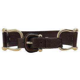 Burberry brauner Leder-Gürtel mit Pferdebit Braun