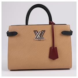 Louis Vuitton-Louis Vuitton Epi Leather Twist GM Handbag in Camel and Black M51846-Black