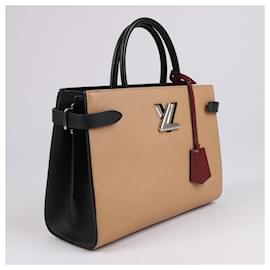 Louis Vuitton-Louis Vuitton Epi Leather Twist GM Handbag in Camel and Black M51846-Black