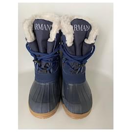 Armani-Boots-Navy blue