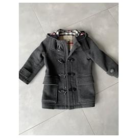Burberry-Boy Coats Outerwear-Dark grey