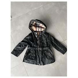 Burberry-Blousons, manteaux filles-Noir