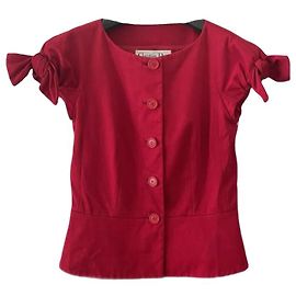 Christian Dior Giacca senza maniche Bar Rosso