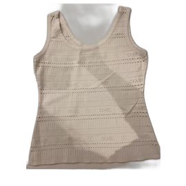 Top da Chanel em algodão branco Branco