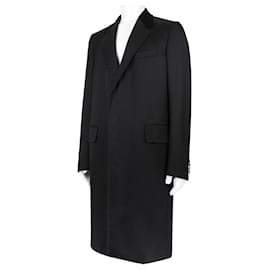 Alfred Dunhill-Dunhill Formal Velvet Collar Coat-Black