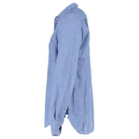 Loro Piana-Loro Piana André Shirt in Light Blue Linen-Blue,Light blue
