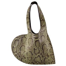 Mini-Herz-Drucktasche - Coperni - Leder - Grün Grün