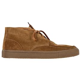 Autre Marque-Mr P. Larry Split-Toe Regenerated Chukka Boots in Brown Suede-Brown