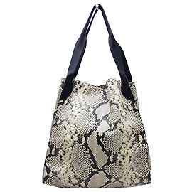 Rochas Borsa a spalla in pelle di serpente neutra Altro