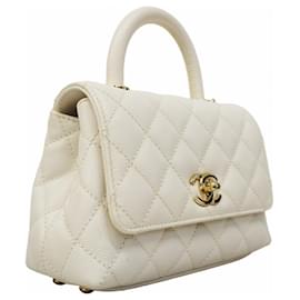Chanel-Chanel Coco Handle Handbag-White