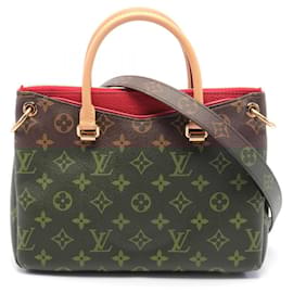 Louis Vuitton-Louis Vuitton Pallas BB Monogram Cerise Handbag-Brown,Red