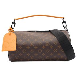 Bolsa Soft Polochon MM Louis Vuitton Marrom Dourado Laranja