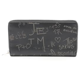 Balenciaga-Balenciaga Black Leather Long Wallet-Black
