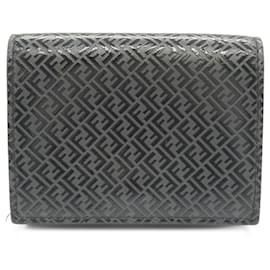 Fendi-Fendi FF Tri-fold Wallet-Black
