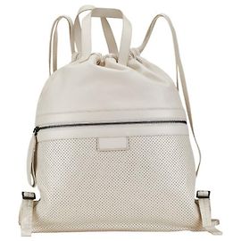 Bottega Veneta Perforated Leggero Backpack White Cream
