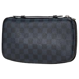 Louis Vuitton-Louis Vuitton Damier Infini Organizer Long Wallet-Other,Navy blue