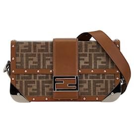 Fendi-Fendi Zucca Trunk Shoulder Bag-Brown