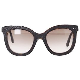Bottega Veneta Oversize Tortoiseshell Gradient Sunglasses in Brown Acetate Other