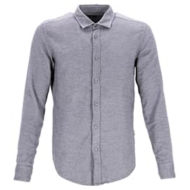 Hugo Boss-Boss Hug Boss Slim Fit Buttoned Shirt in Grey Cotton-Grey