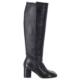 Stuart Weitzman Eloise 75 Boots in Black Leather Black