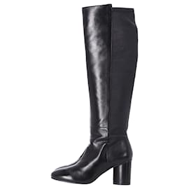 Stuart Weitzman-Stuart Weitzman Eloise 75 Boots in Black Leather-Black