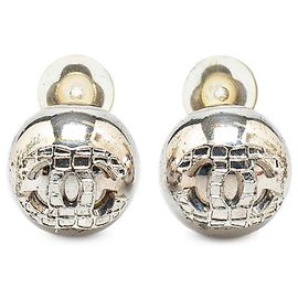 Pendientes Chanel Coco Mark Ball Plata