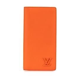 Louis Vuitton-Louis Vuitton LV Aerogram Portefeuille Brazza Long Wallet-Orange