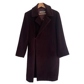 Jil Sander Wool Angora Coat Dark Red Dark red