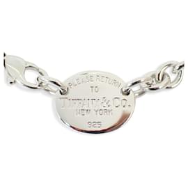 Tiffany & Co-Tiffany 925 Return to Tiffany Oval Tag Choker Necklace-Other
