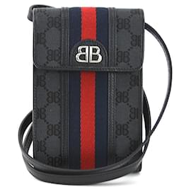 Balenciaga-Balenciaga Black Canvas Shoulder Bag-Black