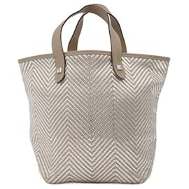 Hermès-Sac à main Cabas Chennai PM d'Hermès-Argenté,Beige