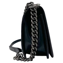 Chanel-Chanel Boy Shoulder Bag-Black,Silvery