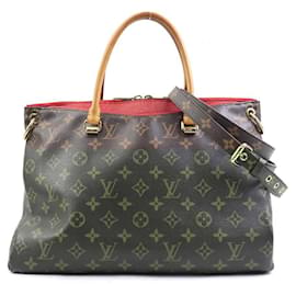 Louis Vuitton-Louis Vuitton Monogram Pallas Handbag-Brown,Red