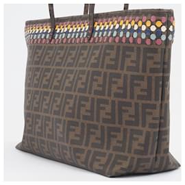 Fendi-Fendi Zucca Tote Bag-Brown