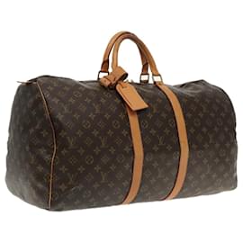 Louis Vuitton-LOUIS VUITTON Monogram Keepall 55 Boston Bag M41424 LV Auth 94824-Monogram