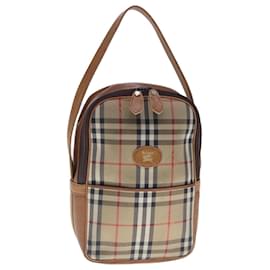 Autre Marque-Burberrys Nova Check Shoulder Bag Canvas Beige Auth 95038-Beige