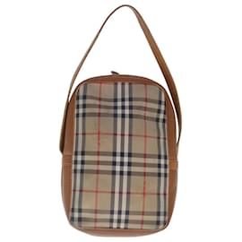Autre Marque-Burberrys Nova Check Shoulder Bag Canvas Beige Auth 95038-Beige