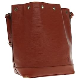 Louis Vuitton-LOUIS VUITTON Epi Noe Shoulder Bag Brown M44028 LV Auth 95555-Brown