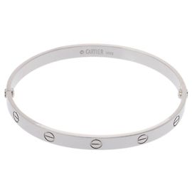 Pulsera Love Cartier en oro blanco Dorado