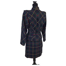 Completo tartan da donna Emmanuelle Khanh Multicolore Verde