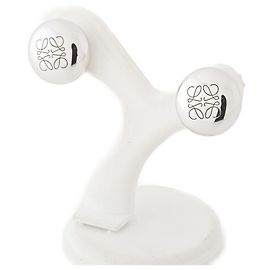 Brincos de pedra com anagrama Loewe Prata