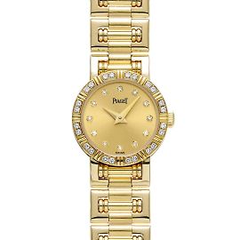 Reloj de pulsera de cuarzo para damas Piaget Champagne/Diamond Otro