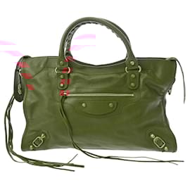 Balenciaga-Balenciaga The City Red Leather Handbag-Red